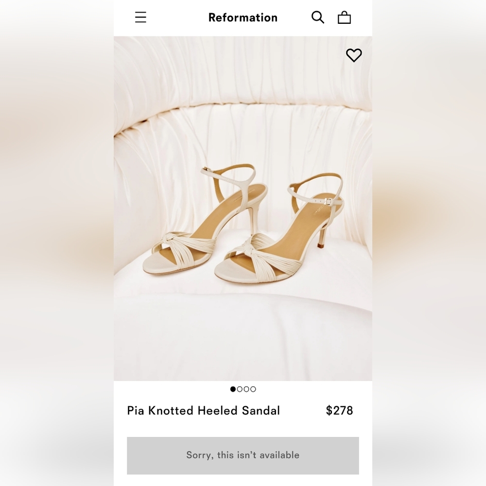 NEW - Reformation Pia Knotted Heeled Sandal Size 8.5